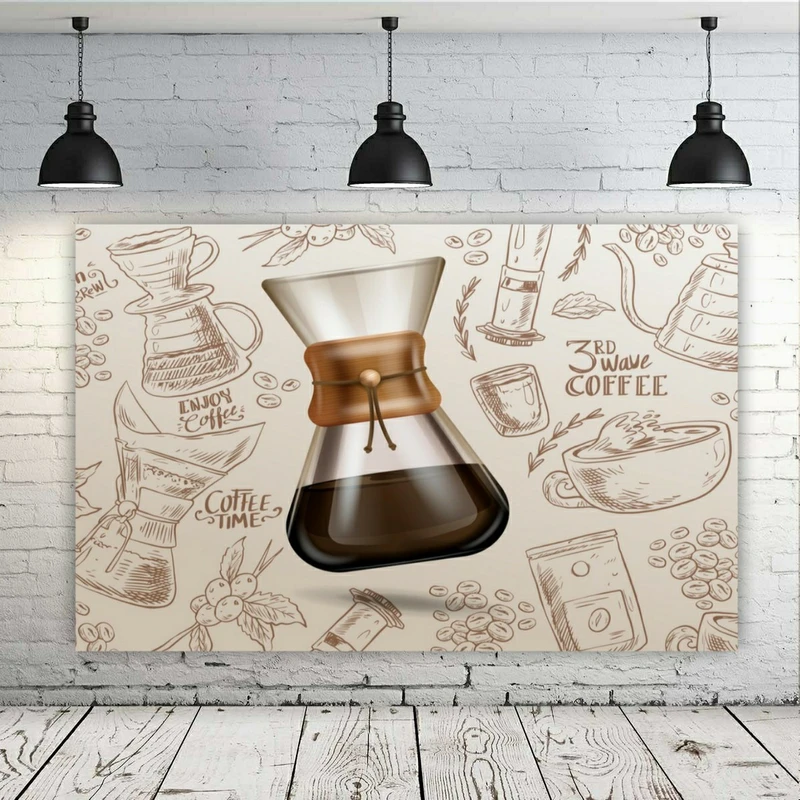 استیکر دیواری طرح قهوه مدل SDA9422