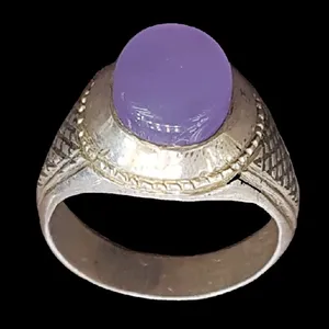 انگشتر نقره مردانه مدل عقیق یمنی کبود کد P302