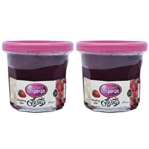 مربای توت فرنگی موسوی - 320 گرم بسته 2 عددی