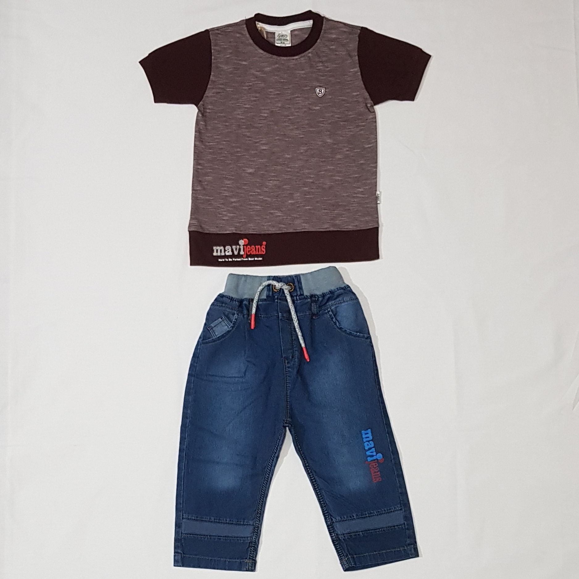 ست تی شرت و شلوارک پسرانه مدل 5055 sa