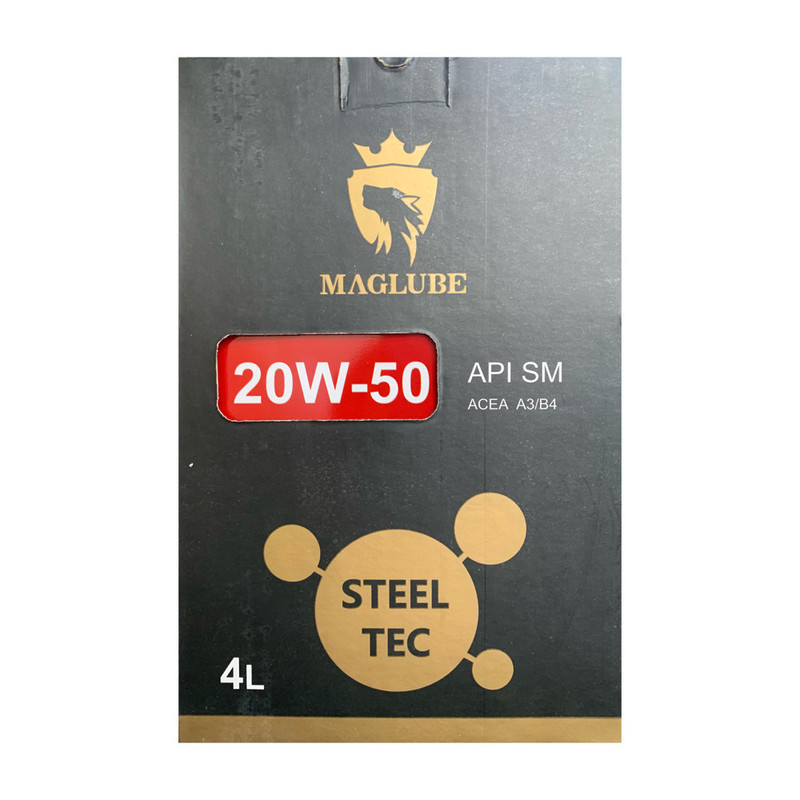 روغن موتور مگلوب مدل  Steel Tec 20W-50 حجم 4 لیتر
