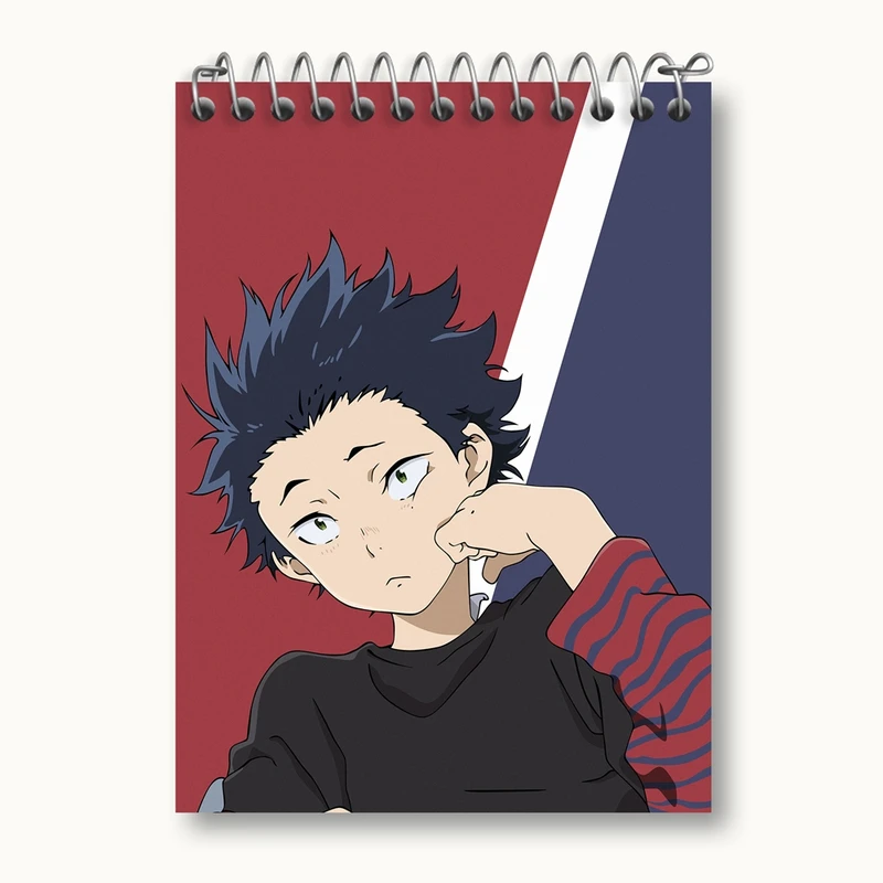 دفتر یادداشت 50 برگ خندالو مدل شویا ایشیدا انیمه سایلنت ویس A Silent Voice کد 15792