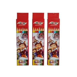 مداد رنگی 6 رنگ ام جی ام طرح boy بسته 3 عددی