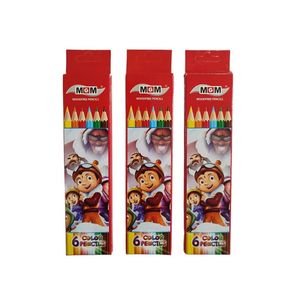 مداد رنگی 6 رنگ ام جی ام طرح boy بسته 3 عددی