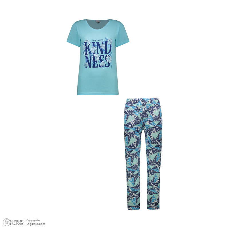 ست تی شرت آستین کوتاه و شلوار زنانه ایزی دو مدل 473306