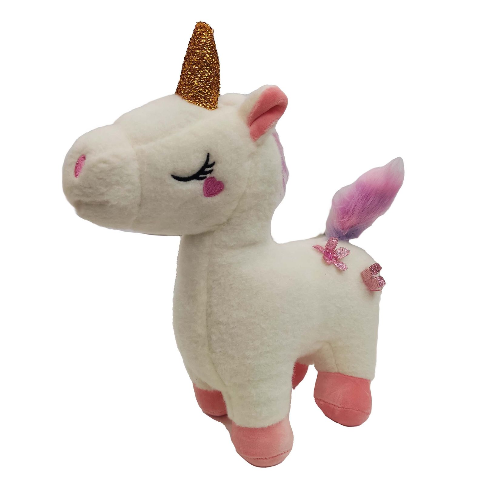 عروسک مدل یونیکورن اسب تک شاخ ایستاده کد I24V ارتفاع 35 سانتی متر - - 2