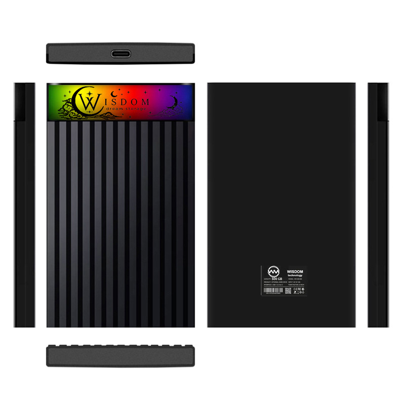 هارد دیسک اکسترنال ویزدام مدل dream storage ظرفیت 750 گیگابایت با استاندارد ارتباطی USB 3.1 Gen1