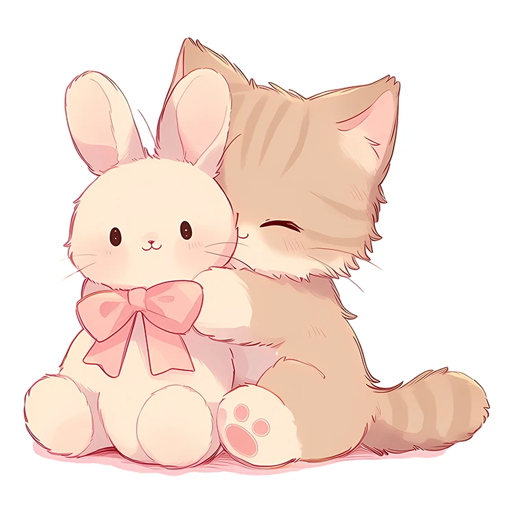 استیکر پارچه و لباس پاد آفرین مدل کارتونی طرح گربه کیوت بامزه کد S5670