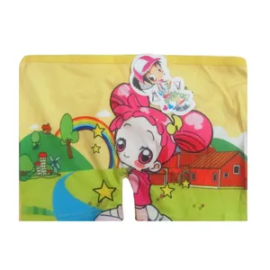 شورت دخترانه مدل دختر و رنگین کمان رنگ زرد