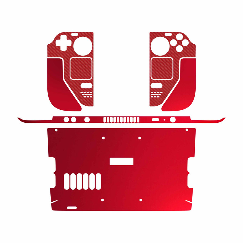 برچسب کنسول بازی ماهوت  مدل Red Fiber_Matte Warm Red مناسب برای استیم دک