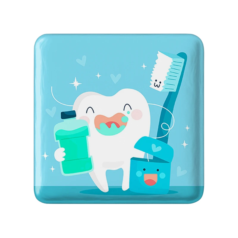 پیکسل خندالو طرح دندان و دندان پزشکی کودکانه مدل مربعی کد 36738