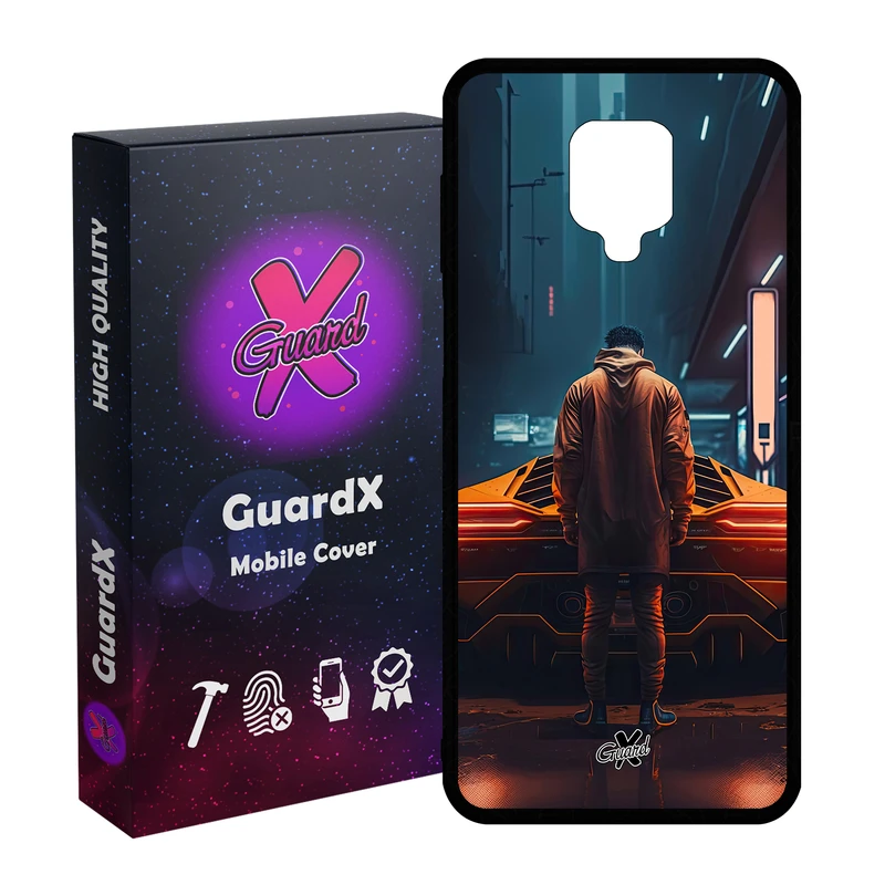 کاور گارد ایکس طرح لامبورگینی مدل Glass10601 مناسب برای گوشی موبایل شیائومی Redmi Note9 Pro/Note 9 Pro Max/Redmi Note 9S/MI Poco M2 Pro