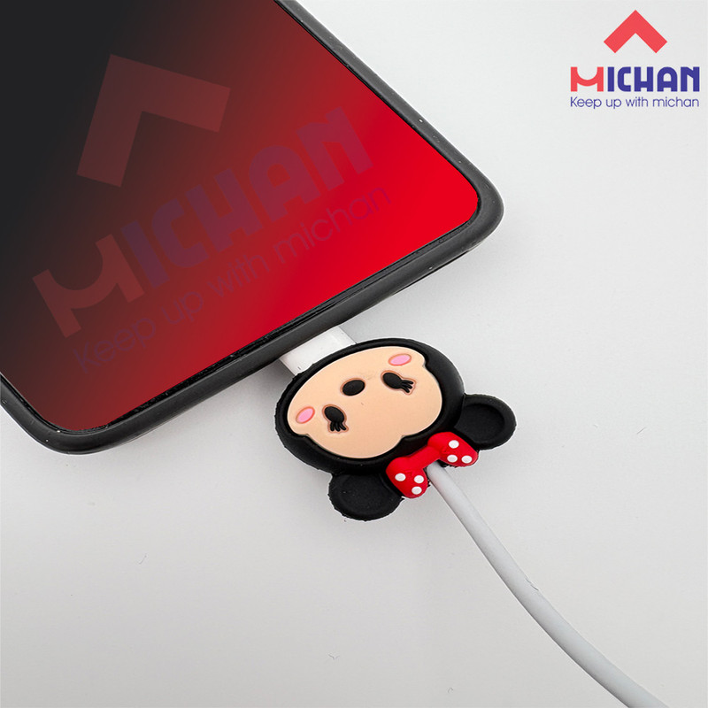 محافظ کابل و شارژر دیواری میچان طرح میکی موس مناسب برای شارژر اپل 3 پین