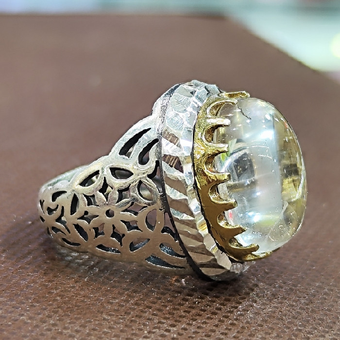 انگشتر نقره مردانه مدل سنگ در نجف کد 552 انگشتر نقره مردانه مدل سنگ در نجف کد 552