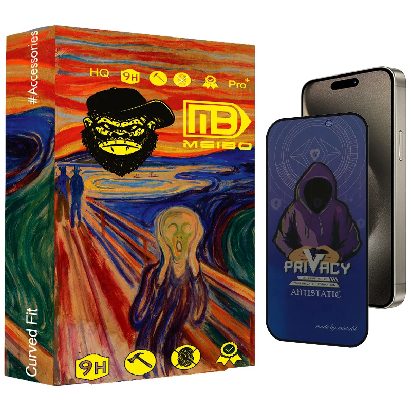 محافظ صفحه نمایش حریم شخصی میبو مدل Antistatic Force 007 مناسب برای گوشی موبایل اپل Iphone 15 Pro Max