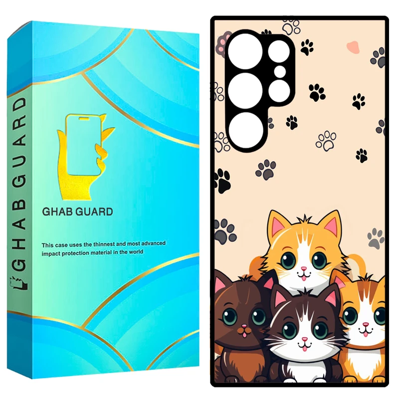 کاور قاب گارد طرح گربه مدل GCHPS23U مناسب برای گوشی موبایل سامسونگ Galaxy S23 Ultra 5G