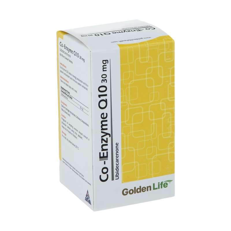 قرص کو انزیم کیوتن 30 میلی گرمی گلدن لایف بسته 60 عددی
