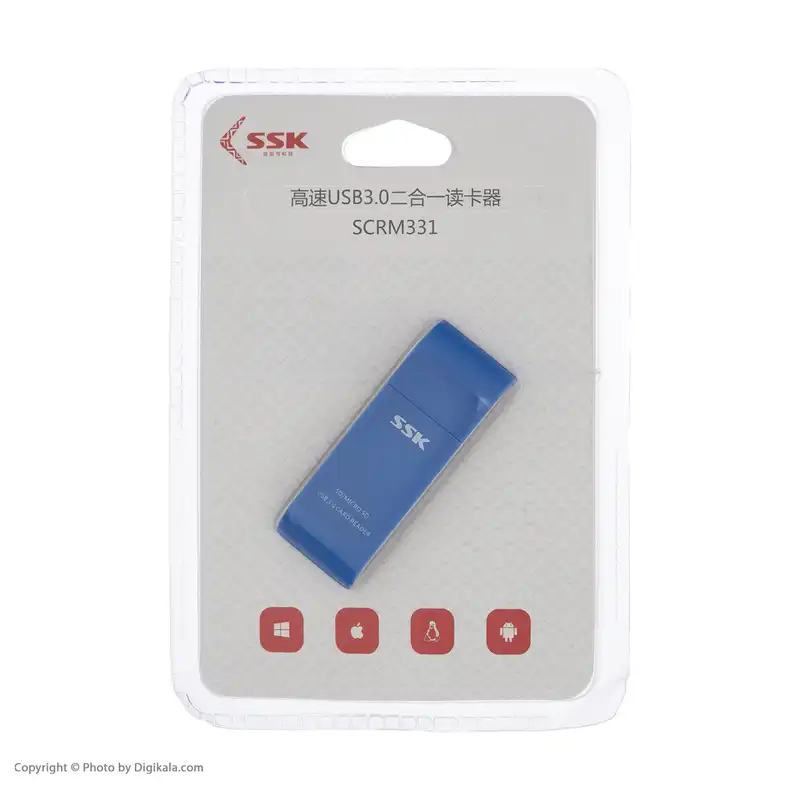 کارت‌خوان USB3.0 اس اس کا مدل SCRM331