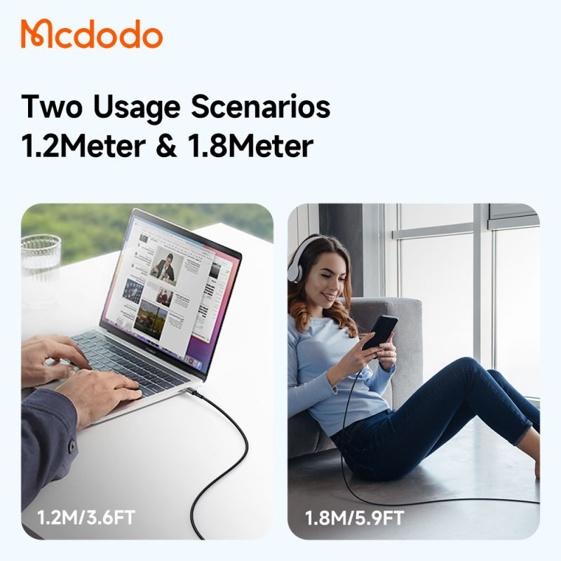 خرید و قیمت کابل تبدیل لایتنینگ به USB-C مک دودو مدل CA-2850 طول 1.2 متر