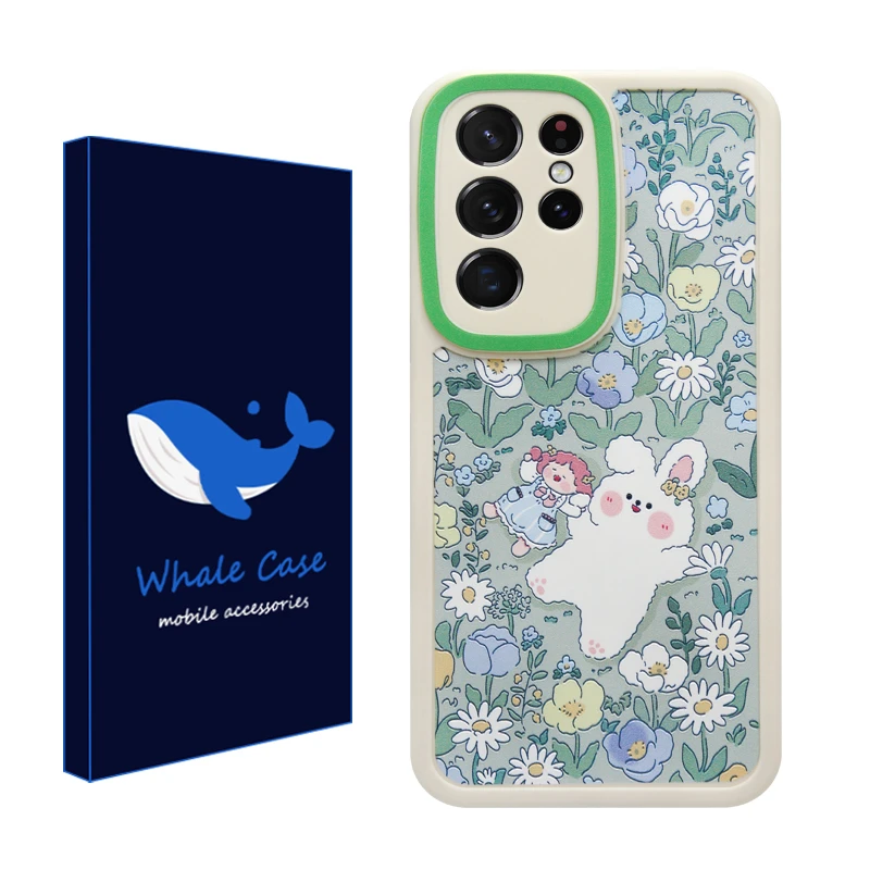 کاور وال کیس مدل دختر و خرگوشی مناسب برای گوشی موبایل سامسونگ Galaxy S21 Ultra