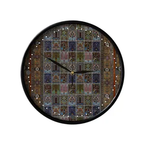 ساعت دیواری مدوپد طرح فرش قم خشتی مدل C-Ghom061