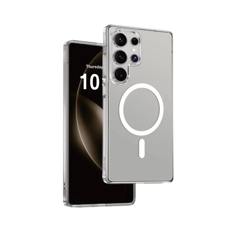 کاور گرین لاین مدل crystal clear magsafe مناسب برای گوشی موبایل سامسونگ Galaxy S25 Ultra