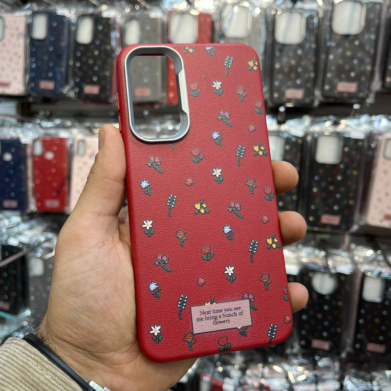 کاور تام قاب مدل گل دار طرح رز مناسب برای گوشی موبایل سامسونگ Galaxy A55