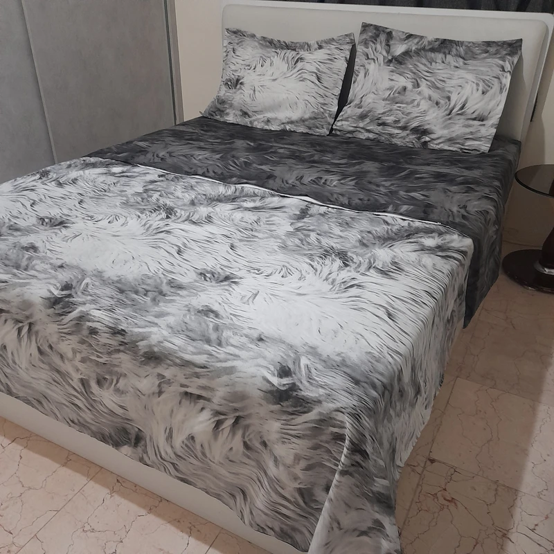 سرویس ملحفه 2 نفره 4 تکه مدل میکرو براش کد niki160 30 210