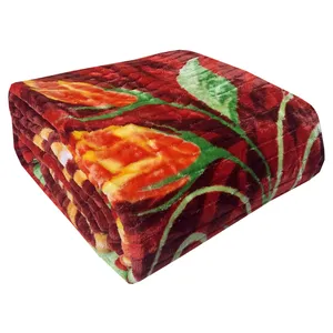 پتو 2 نفره نرمینه بافت مدل نسیم کد 66 سایز 230x210 سانتی‌متر