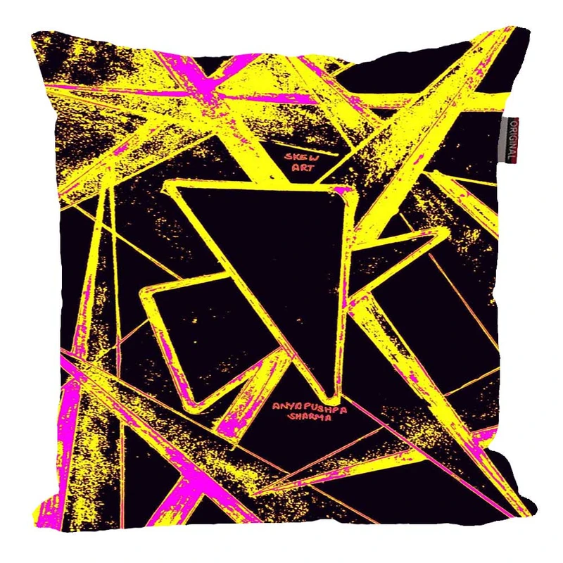 کوسن پاد آفرین مدل فانتزی طرح انتزاعی رنگی کد 02206