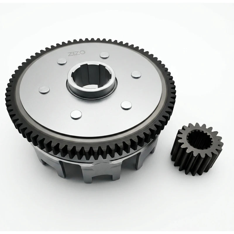 دیسک و دنده مقابل موتورسیکلت زیزو مدل CG مناسب برای هوندا CDI
