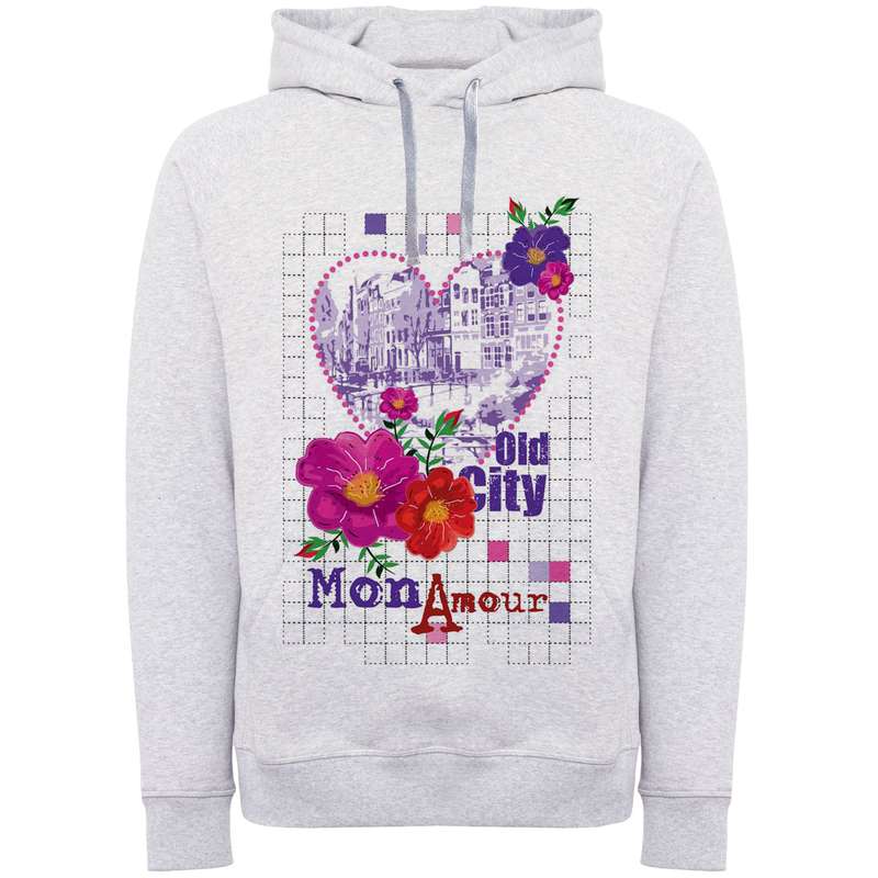 هودی زنانه مدل قلب و گل F851