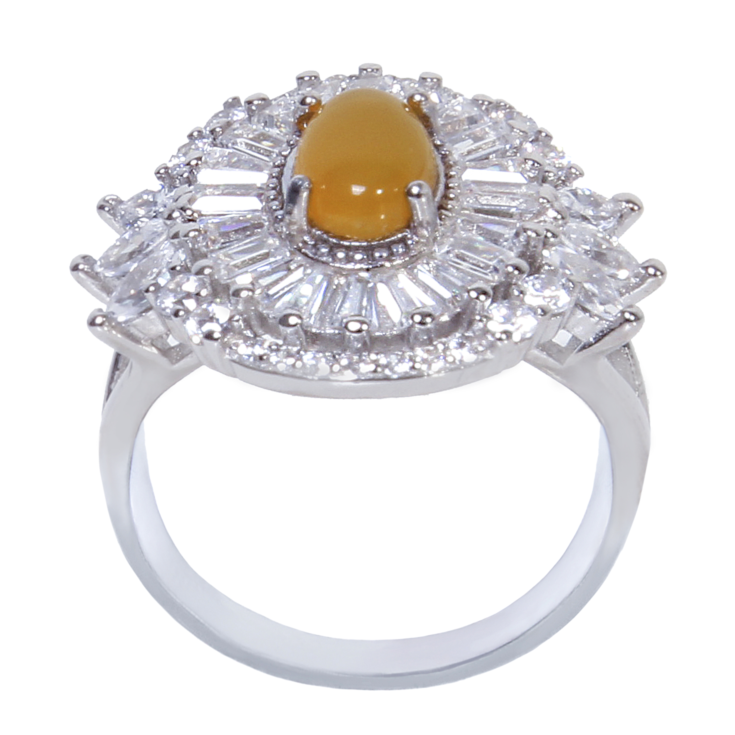 انگشتر نقره زنانه بازرگانی میلادی  مدل عقیق شرف الشمس کد AWR_005