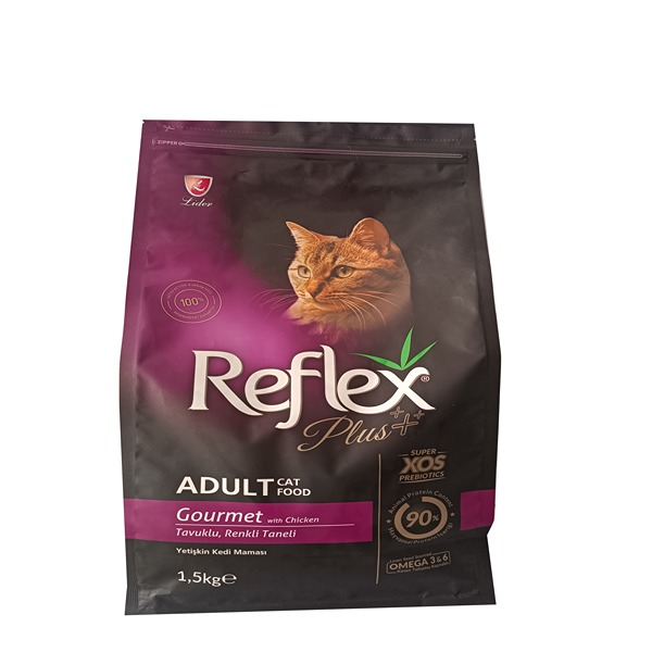 غذای خشک گربه بالغ رفلکس پلاس مدل گورمت وزن  1.5 کیلوگرم
