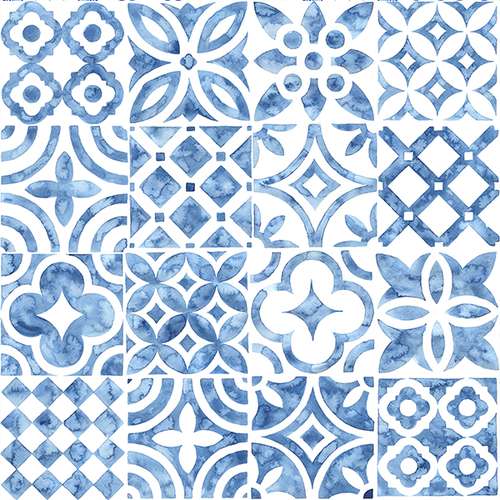 استیکر کاشی مدل بین کابینتی آشپزخانه طرح آبرنگی مجموعه 5 عددی