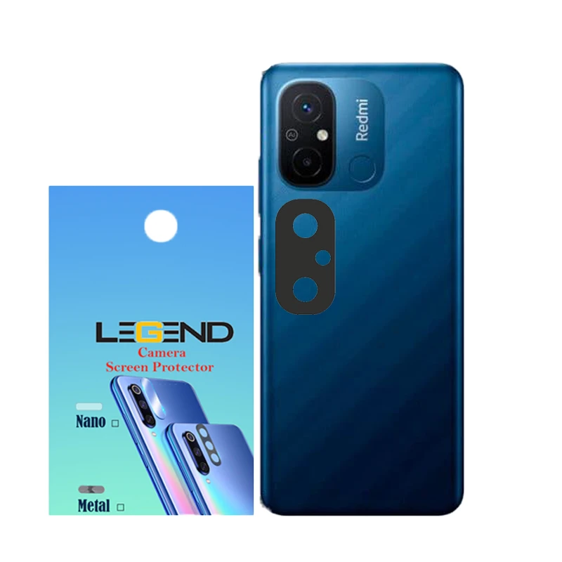 محافظ لنز دوربین لجند مدل فلزی مناسب برای گوشی موبایل شیائومی Redmi 12C 