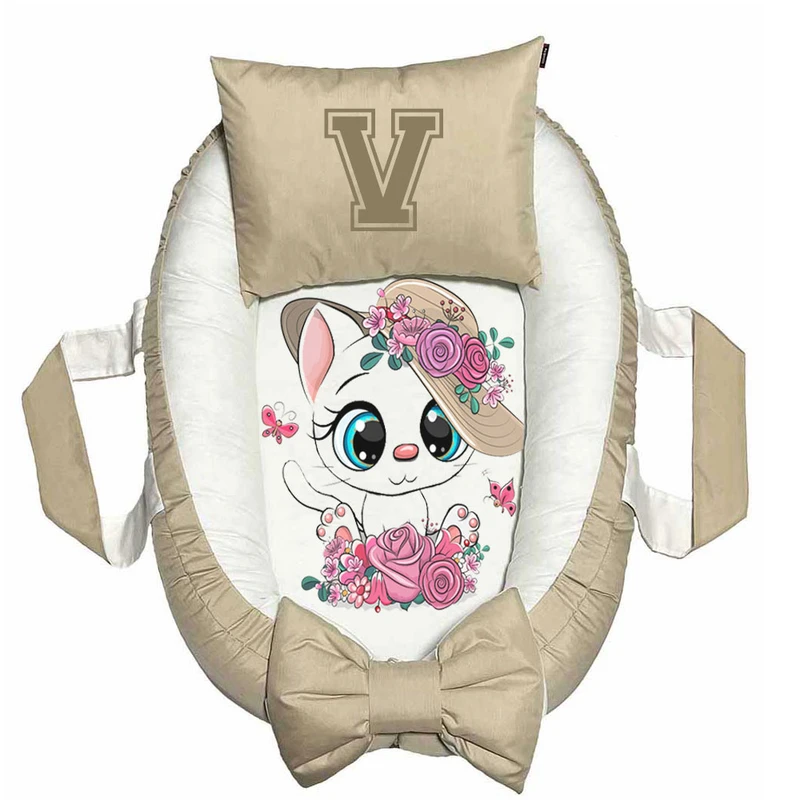 تشک غلت گیر نوزاد پادآفرین مدل گربه طرح حرف V