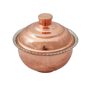 قندان مسی مدل تراشیده نانو شده کد alsh091 بسته 2 عددی