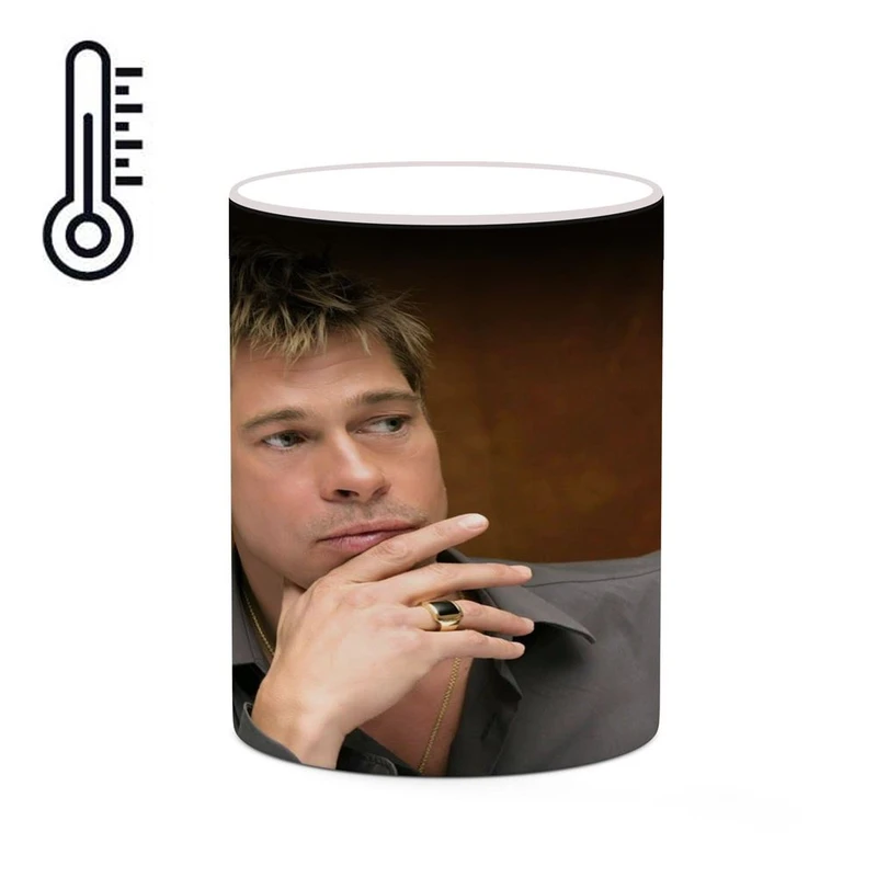 ماگ حرارتی کاکتی طرح برد پیت Brad Pitt مدل mgh25296