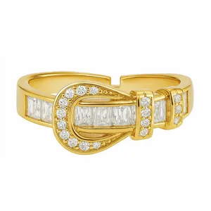 انگشتر زنانه مدل کمربندی LUX-AN12