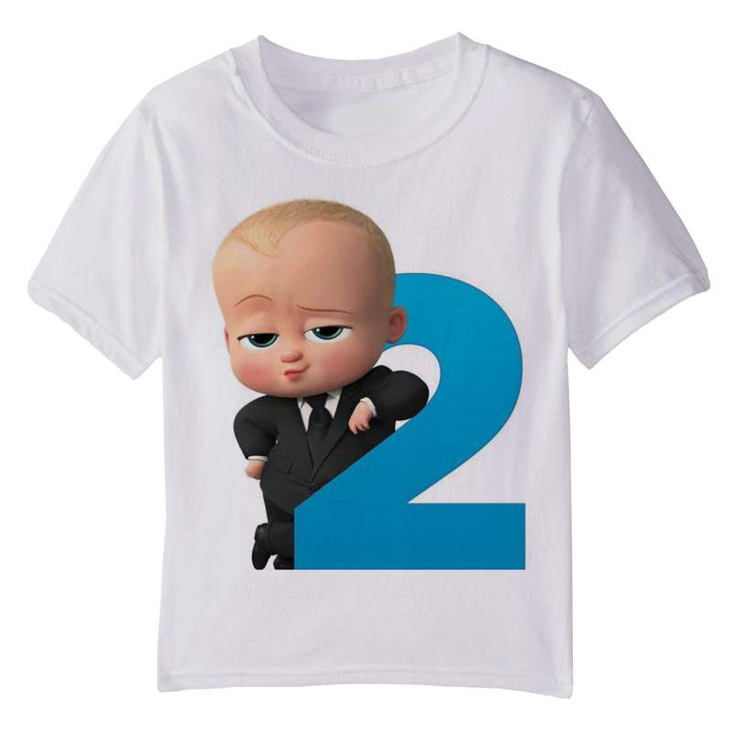 تی شرت آستین کوتاه بچگانه مدل تولدی دو سالگی بچه رئیس 015