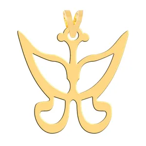 آویز گردنبند طلا 18 عیار زنانه فرشته مدل پروانه WNL-000500