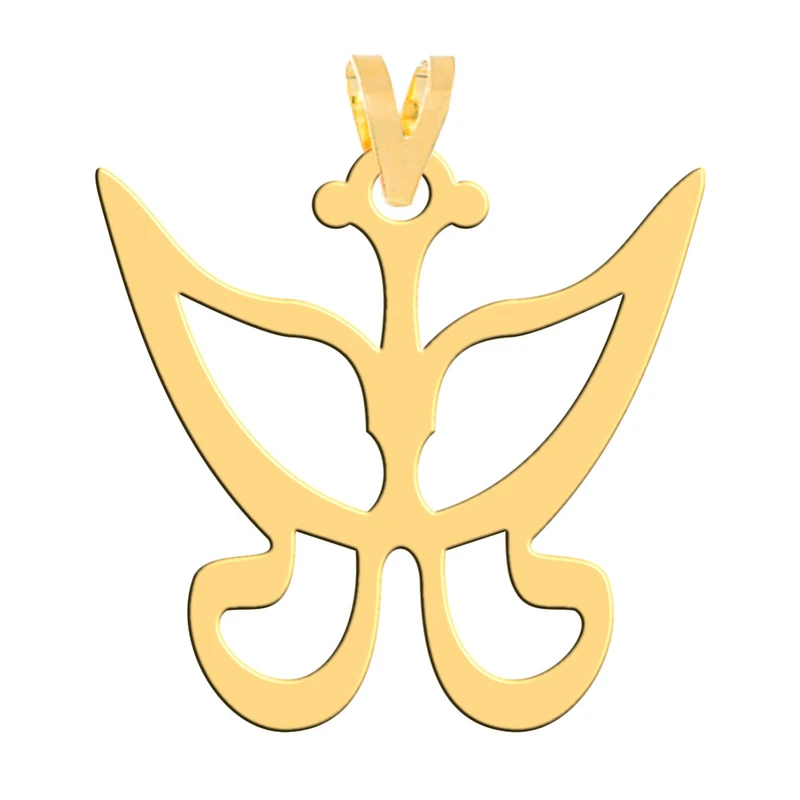 آویز گردنبند طلا 18 عیار زنانه فرشته مدل پروانه WNL-000500