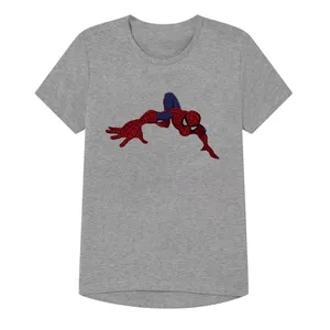 تی شرت آستین کوتاه پسرانه مدل اسپایدر من 3 کد Z10 رنگ طوسی