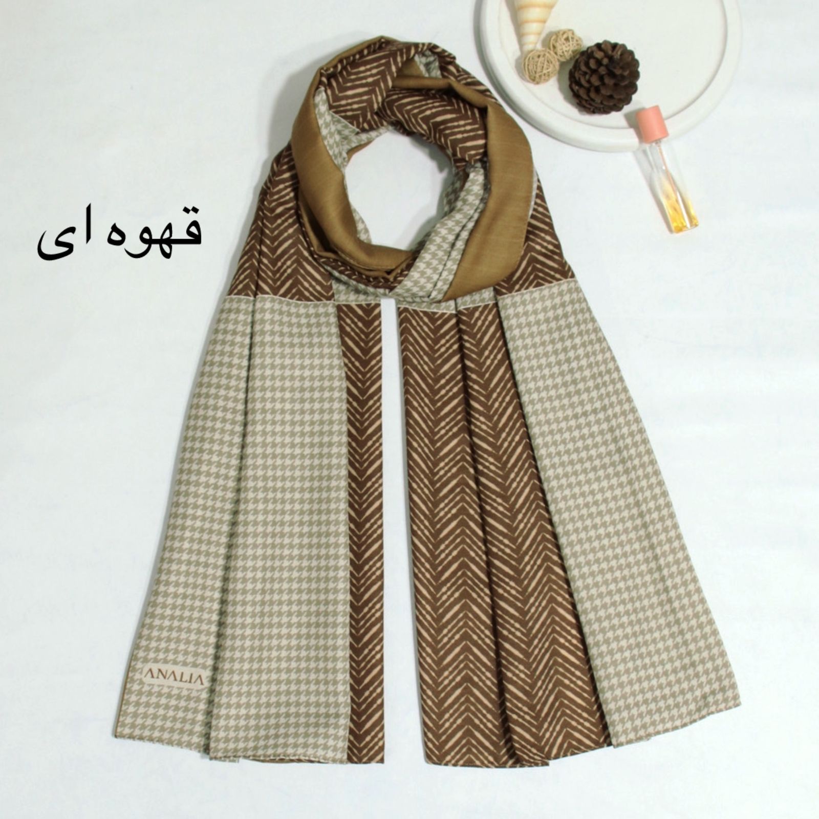 شال زنانه آنالیا مدل کج راه طرح پیچازی کد a-9545 -  - 27