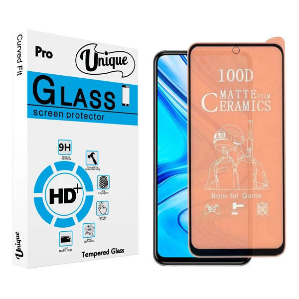 محافظ صفحه نمایش سرامیکی مات یونیک مدل ULTRA مناسب برای گوشی موبایل شیائومی Redmi Note 9 pro/ Note 9S