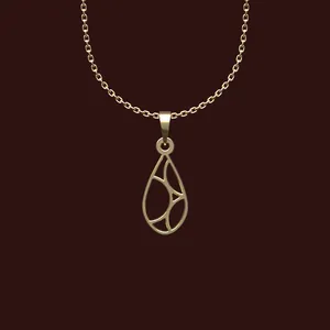 گردنبند طلا 18 عیار زنانه مدوپد مدل هندسی کد X2-1-1053