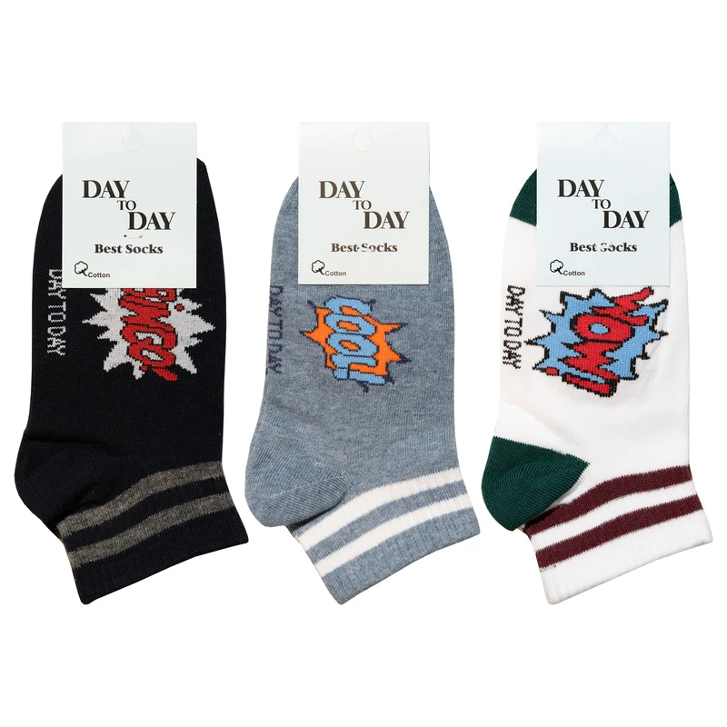 جوراب بچگانه دی تو دی مدل DT24-1 مجموعه 3 عددی