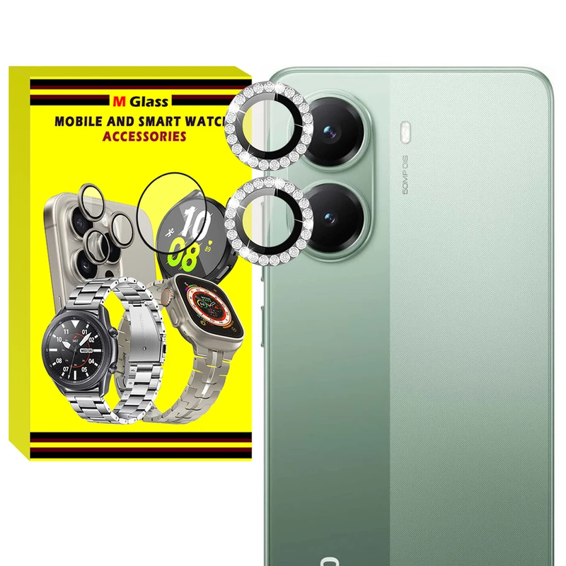 محافظ لنز دوربین فلزی ام‌گلس مدل RNG Diamond MG مناسب برای گوشی موبایل شیائومی Poco X7 Pro