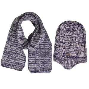 ست کلاه و شال گردن بافتنی بچگانه مدل SF-0019